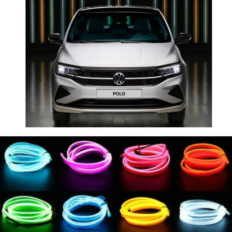 

5m el Atmosphere Lamp Interior Mood Lighting For VW polo passat b5 b6 golf 4 touran t5 tiguan golf 5 AMAROK BEETLE BORA CADDY