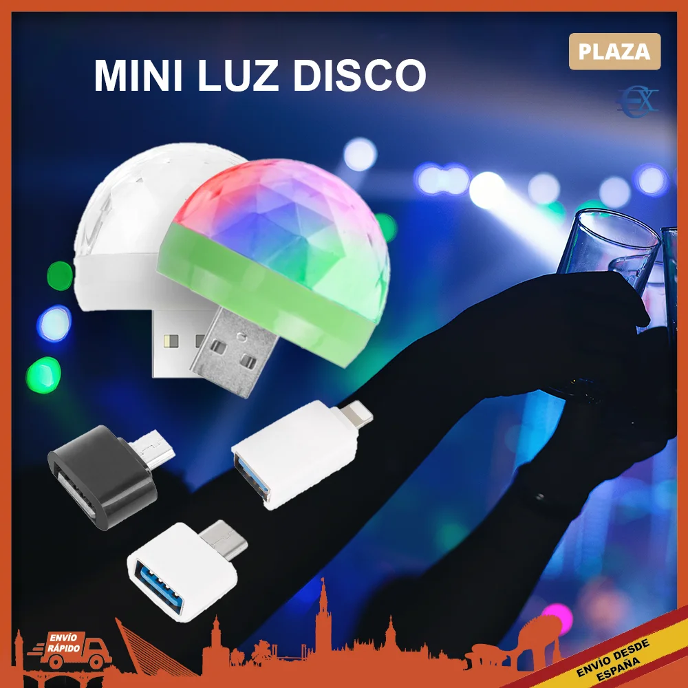 EUROXANTY®| USB Disco lights party lights | LED lights | Disco light | Disco ball | Party lights | Disco lights