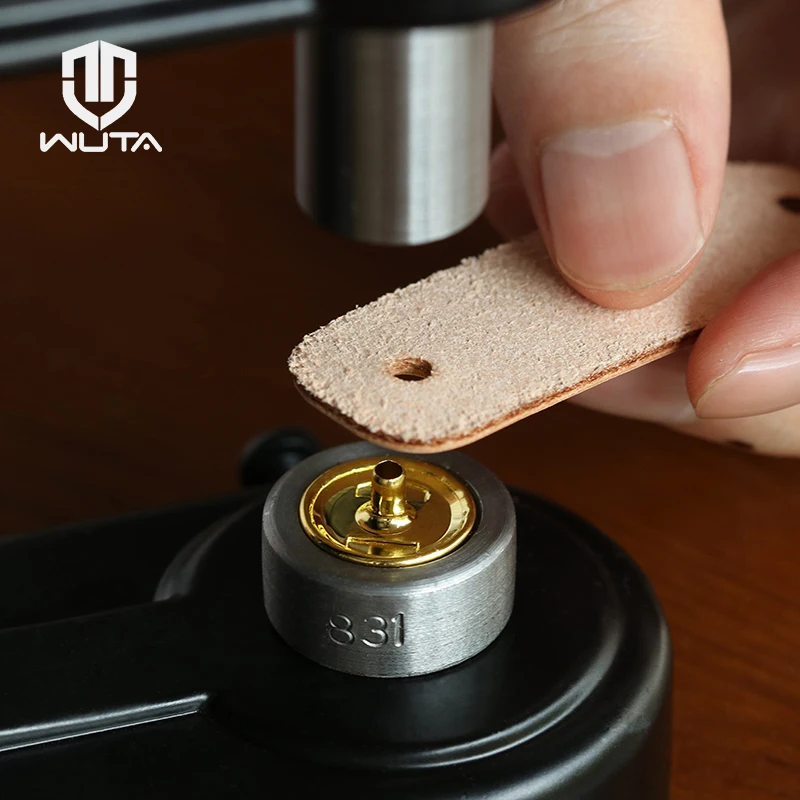 WUTA Manual Button Installation Tool Mute Punching Mushroom Rivets, Eyelet Hand Pressing (without /with Machine) DIY Craft Tools