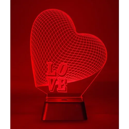 Lampe LED 3D Love Light, Lampe LED 3D