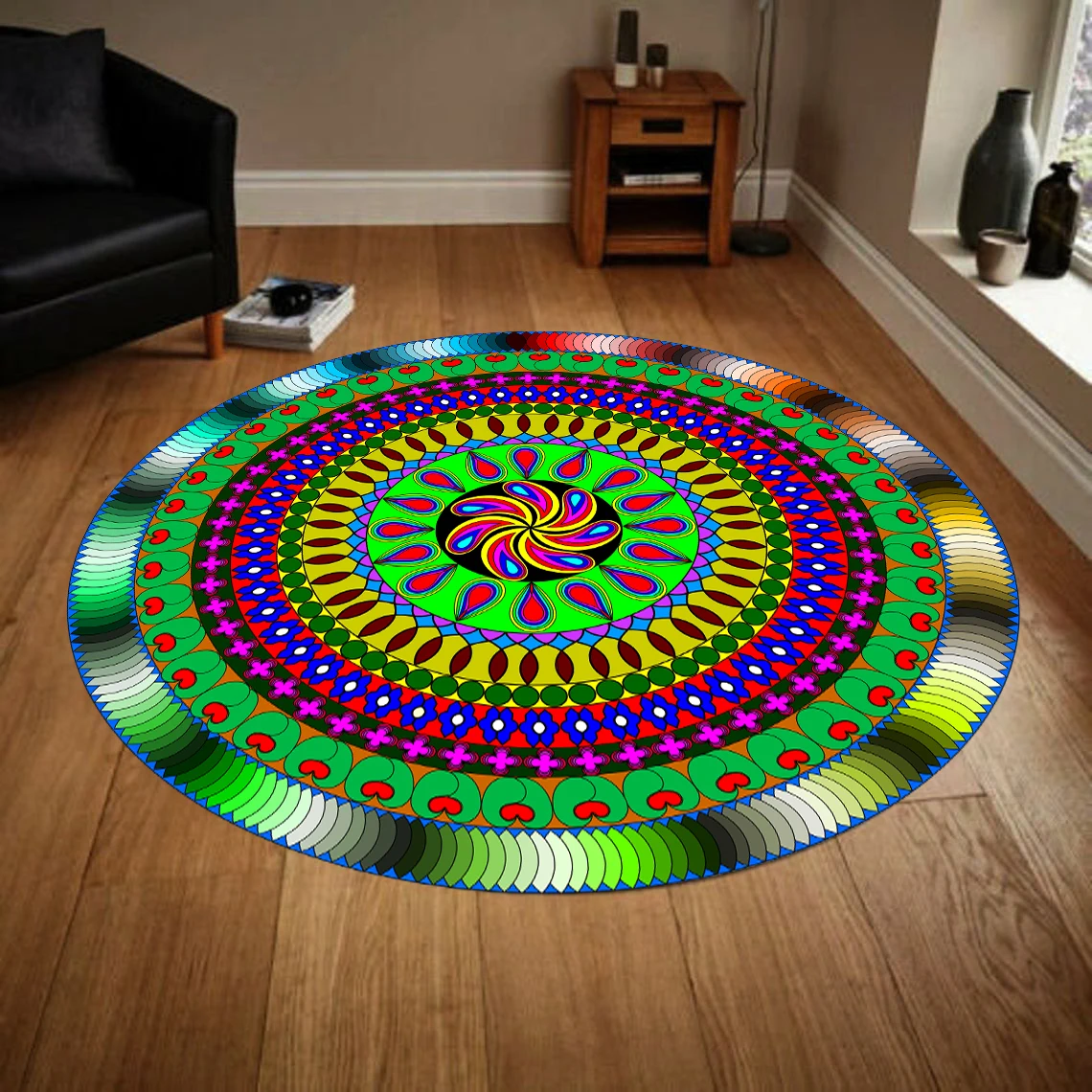 

Mandala Rug, Living Room Rug, Round Rug,Round Carpet,Pattern Round,Popular Rug,Themed Rug,Home Decor,Gift For Him,Gift For Her