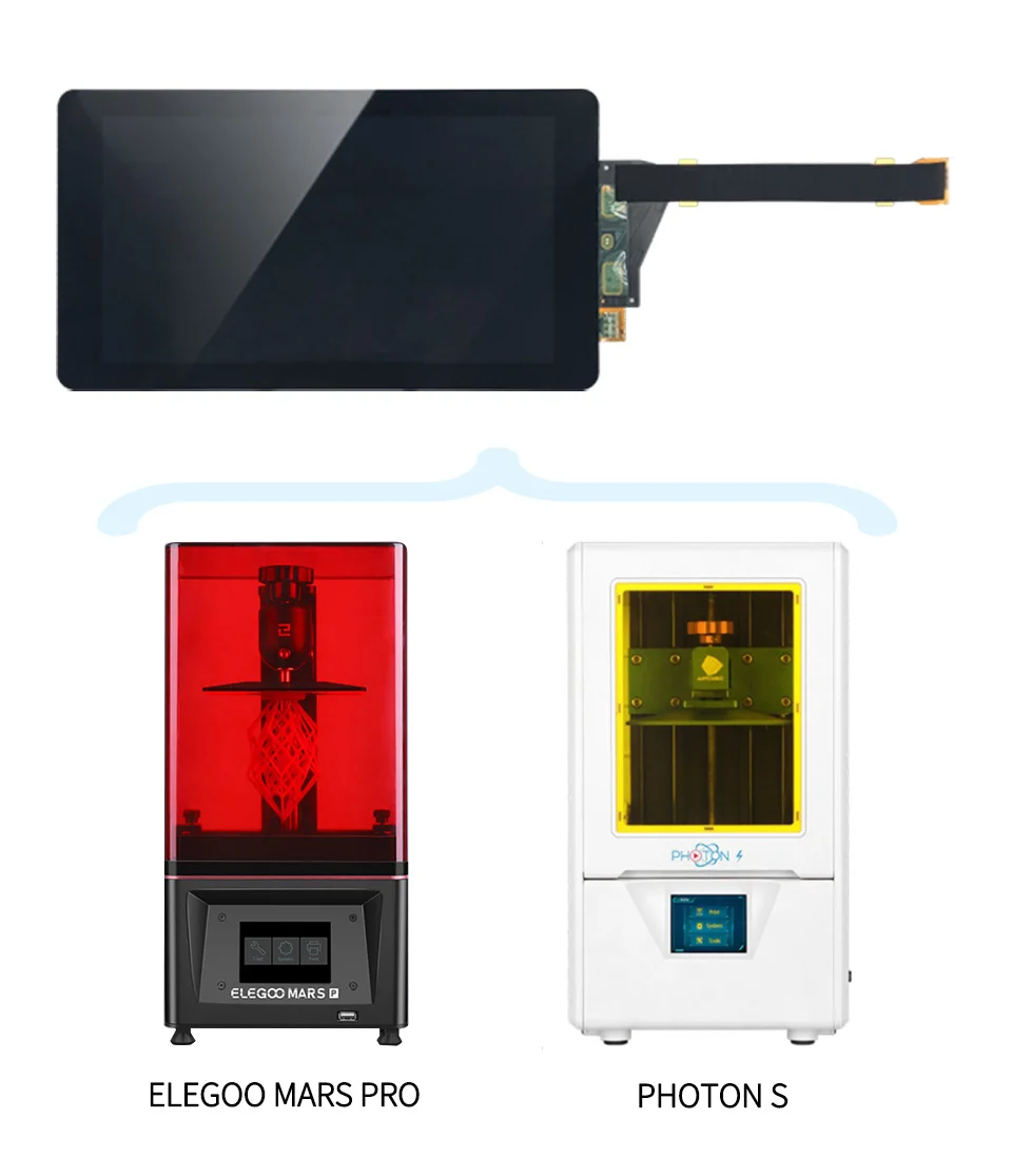Photon S LCD Screen LS055R1SX04 5.5 2k LCD For ELEGOO Mars Pro 3D Printer SX04 With Glass Protector