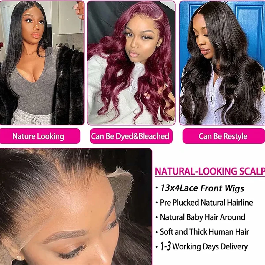 Straight Lace Front Wig 13x4 Hd Transparent Lace Frontal Wig Preplucked Human Hair Wigs Wigs For Black Women