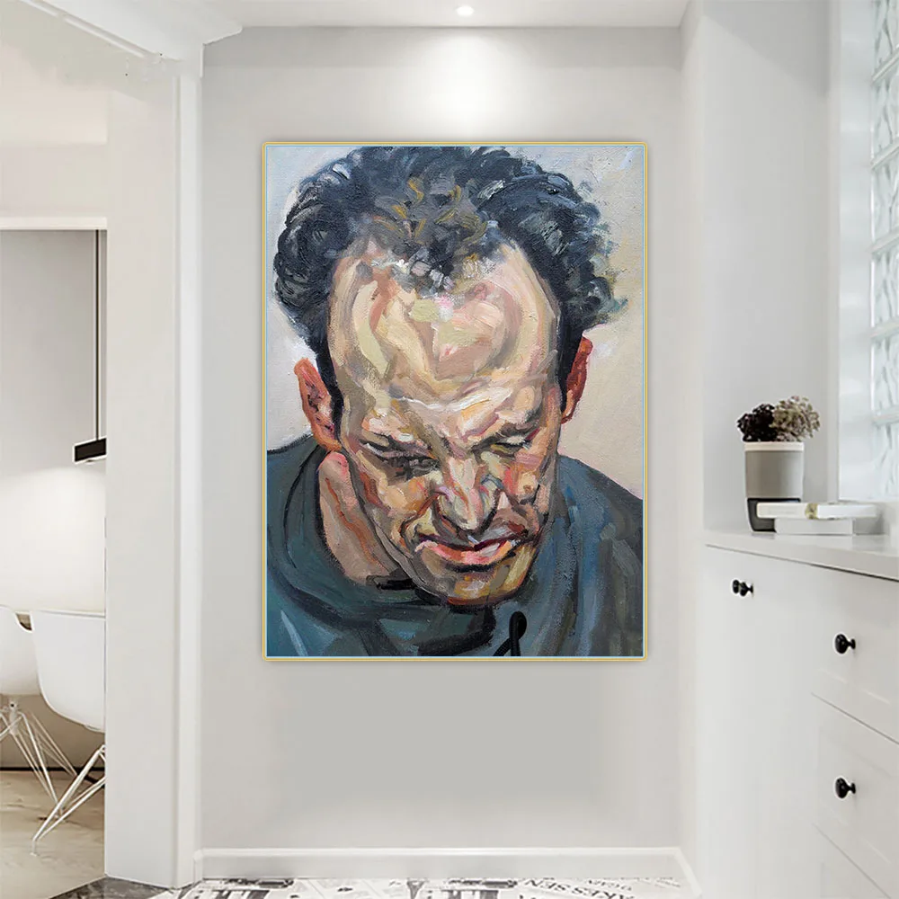 Frank Auerbach by Lucian Freud Canvas Art Oil Painting Artwork Aesthetic Decorative Picture Wall Hanging Decor Home Decoration