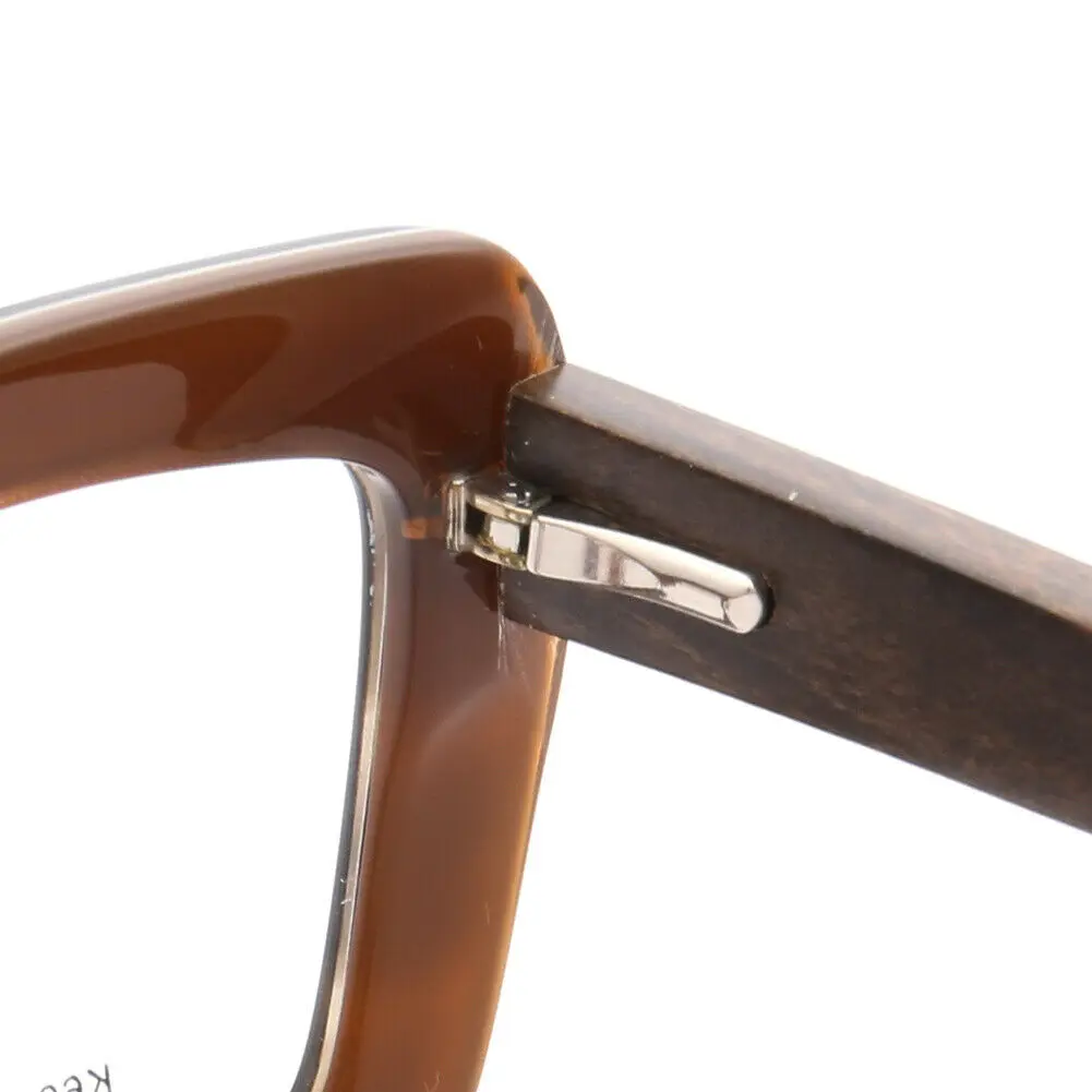 Vintage Women Wooden Glasses Frame Men Wood Eyeglass Frame Oversized Fashionable Square Retro Rx Eyewear Optical Black Spectacle