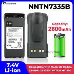 2600mAh NNTN7335B Li-ion Battery for Motorola XTS1500 XTS2500 PR1500 MT1500 Two Way Radios Replacement Battery with Belt Clip