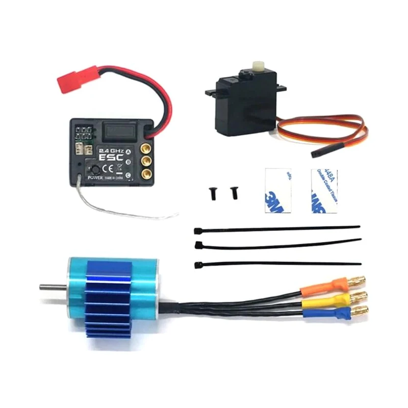 WWXRC 4WD Racing Car Brushless Motor ESC Servo Power Set For SG1603 SG1604 UD1601 UDI/RC1602 Drift RC Cars Parts