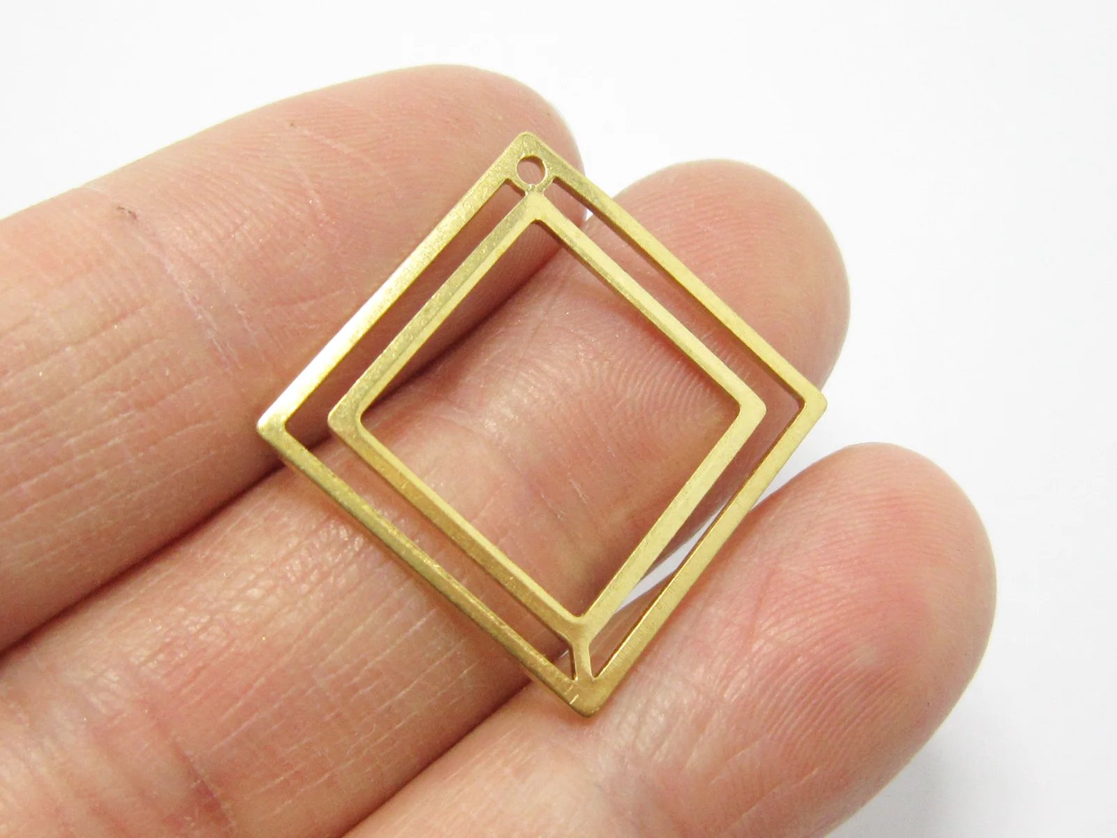 20pcs Square Earring Charms, Necklace Pendant, 28.5x0.8mm, Geometric Brass Findings, Jewelry Making Supplies R1235