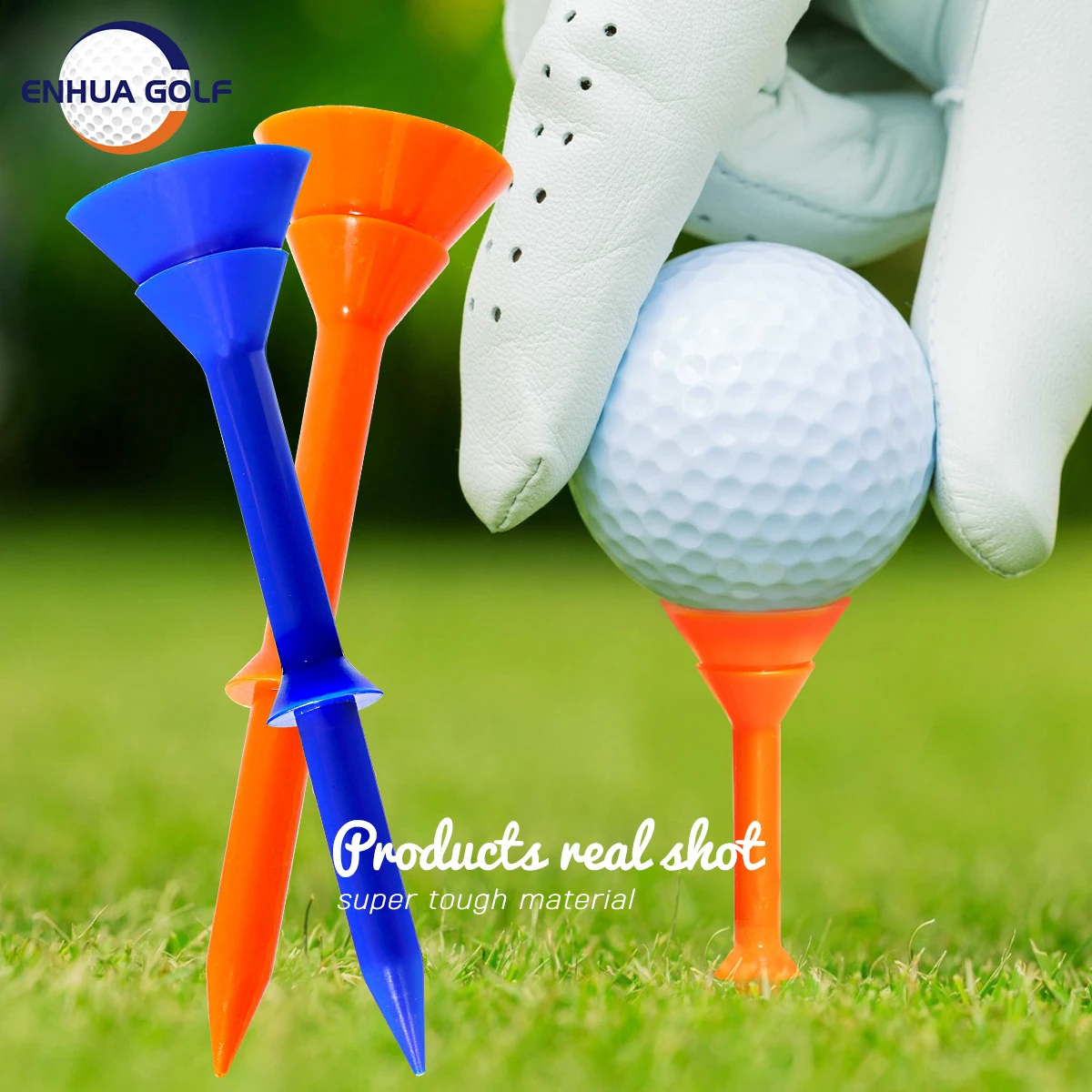 Golf TEE Nhựa 3 1/4 83Mm 50 Cái Không Thể Phá Vỡ Nâng Cấp Có Thể Tái Sử Dụng Lớn Cốc Giảm Ma Sát Mặt Quay Số Lượng Lớn Cho nam Nữ 5 Màu