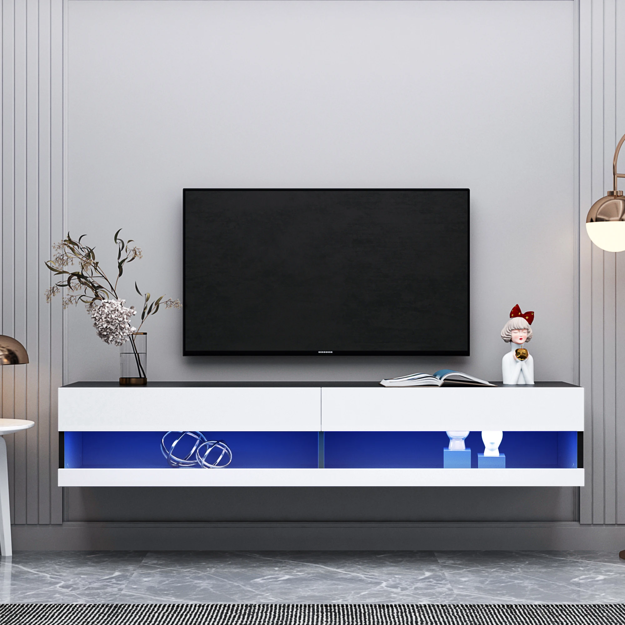 180CM Wall Mounted Floating TV Stand Fit up to 80