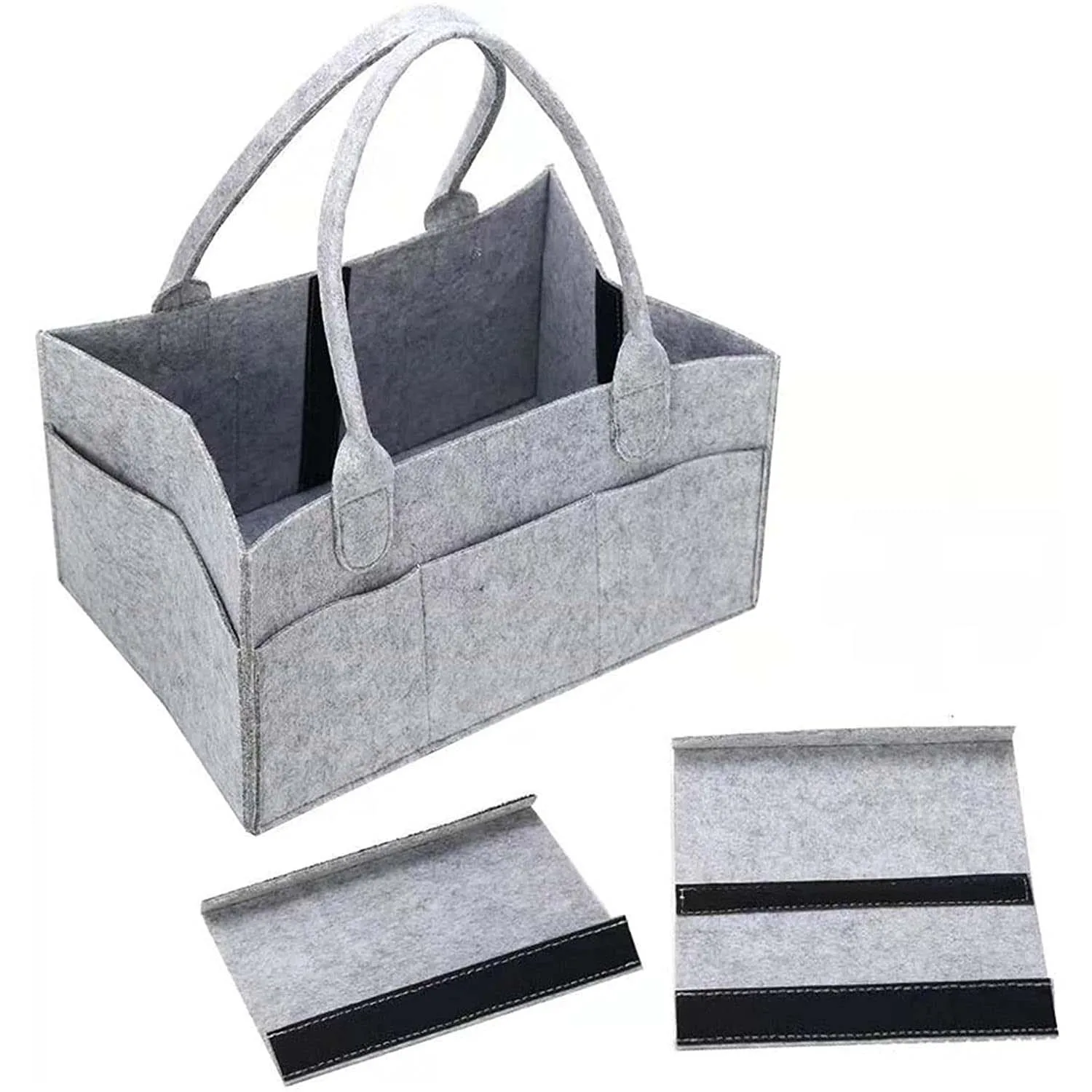 Baby Diaper Bag Wool Felt HandBag for Mom Foldable Storage Bags Portable Kids Tote Maternity Caddy Changing Table Organizer