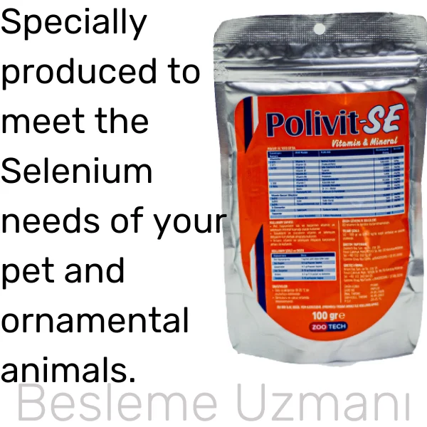 Zootech Polivit-SE Vitamin & Mineral Selenium for All Animals 100 g for Bird Chicken Turkey Goose and Poultry and All Pets