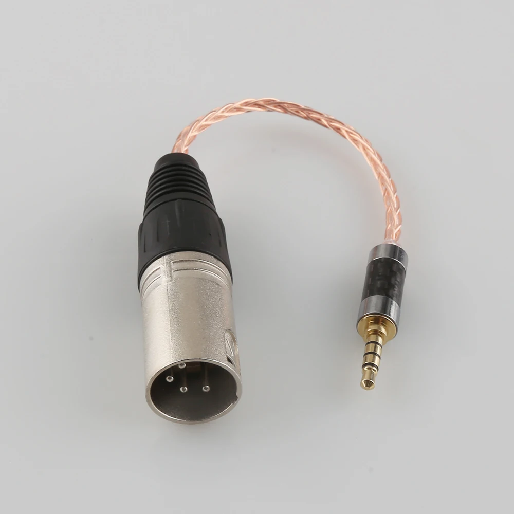 

High Quality 3.5mm TRRS Balanced Male to 4-Pin XLR Balanced Female 7N OCC Copper Silver plated Adapter Cable