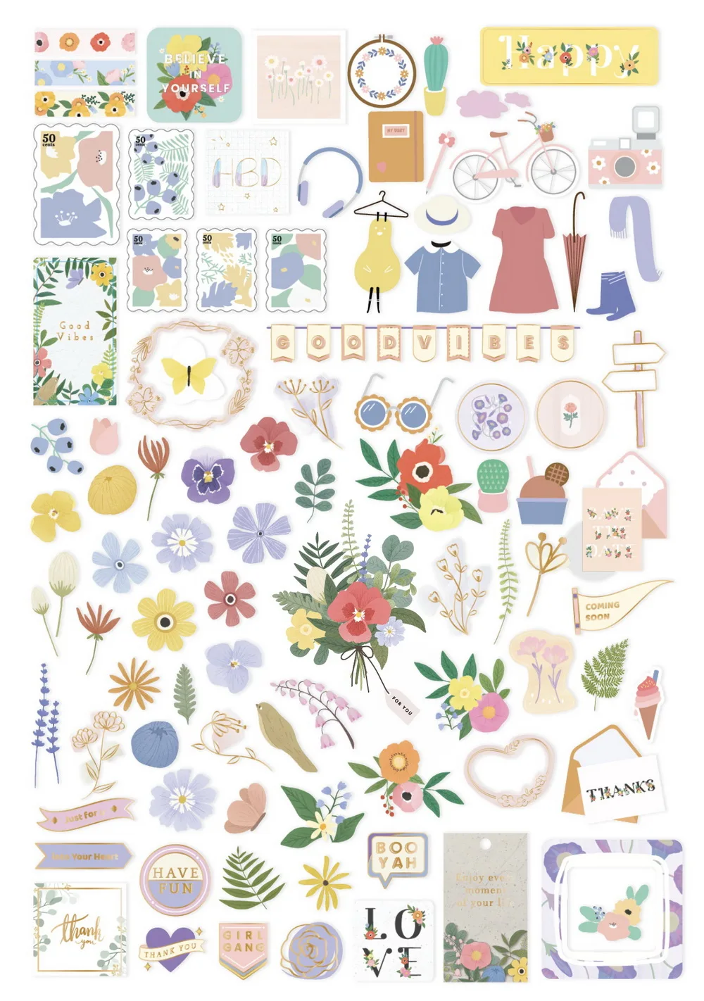 Creative Path Good Vibe Life Scrapbooking-Stanzformen, Vintage-Papier-Stanzformen, Verzierungen für DIY-Tagebuch, Planer, Kartenherstellung – Detail 9