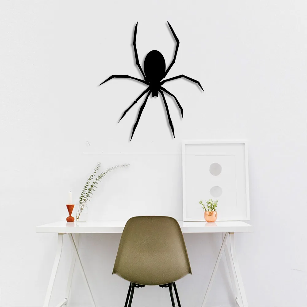 Downward Walking Spider Wall Room Home Accessory Wooden Table 47x50cm