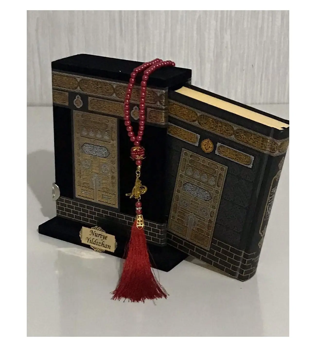 Kaaba Motif Holy Quran gift mom dad Islamic Muslim Prayer the kaaba in Mecca religious prayer book read book Cover prayer mat