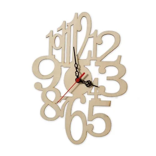 Original Design Wall Clock Gift for Wood Lovers Living Room Kitchen Decoration Kids Room Decoration Mathematics Design