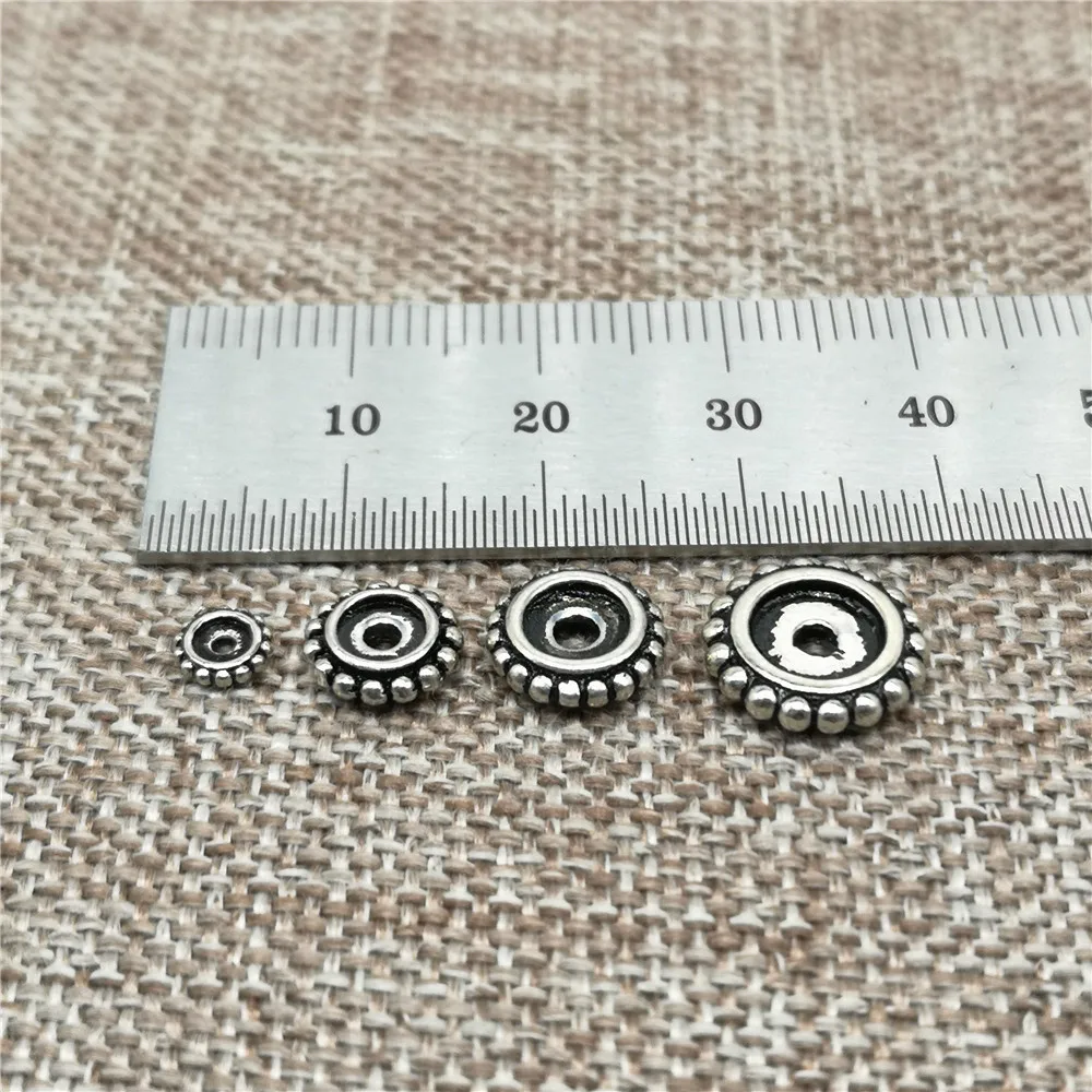 925 Sterling Silver Gear Tire Style Bead Spacer 5mm 7mm 9mm 11mm for Bracelet Necklace