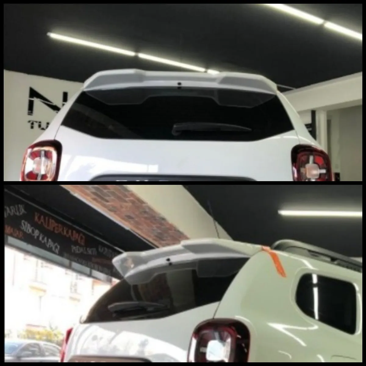 For Dacia Duster-MK2 Spoiler Fiber Fiberglass Material Rear Roof Spoiler Wing Trunk Lip Car Styling Fully Compatible