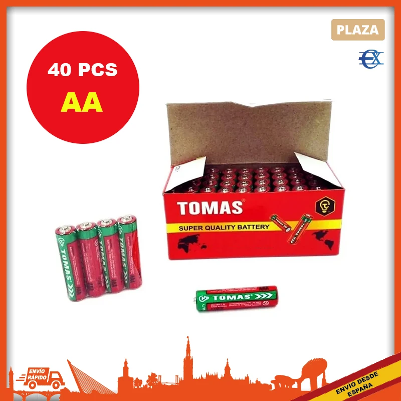 EUROXANTY®| AA batteries | Pack 40 | AA Battery | AA Battery | Large batteries | AA Battery | AA batteries | Plaza Spain