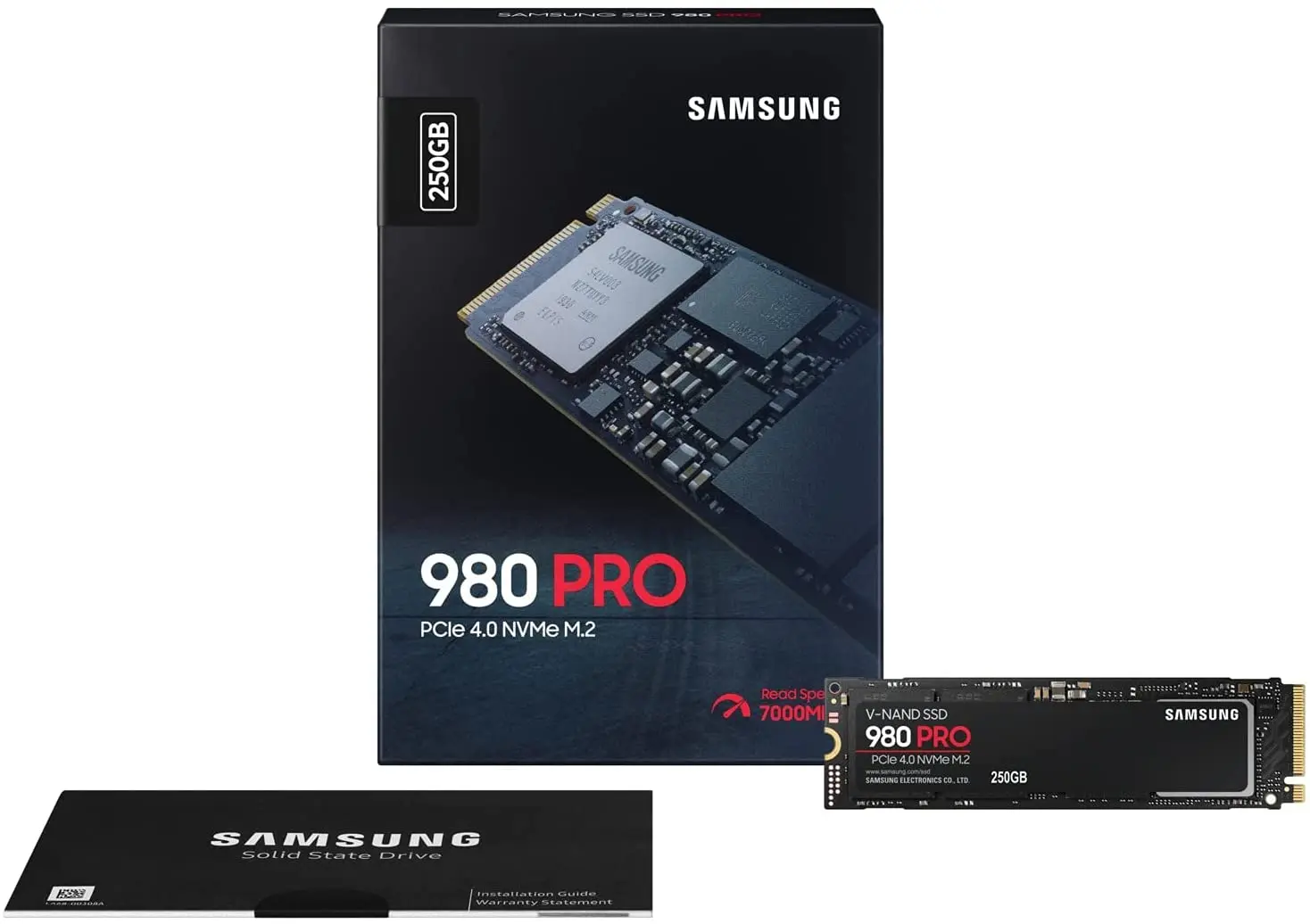 Samsung 980 Pro M.2 250 Gb Pci Express 4.0 V-Nand Mlc Nvme 980 Pro, 250 Gb, M.2, 6400 Mb/S