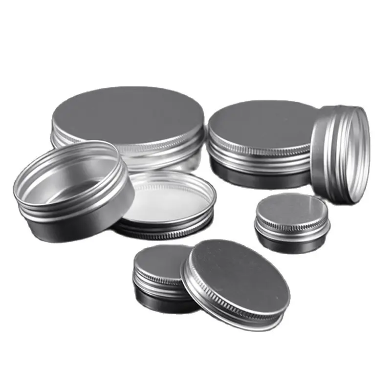 60G  silver aluminum jar pot tin bottle  face/hand gel wax cream mask serum moisturizer skin care cosmetic packing