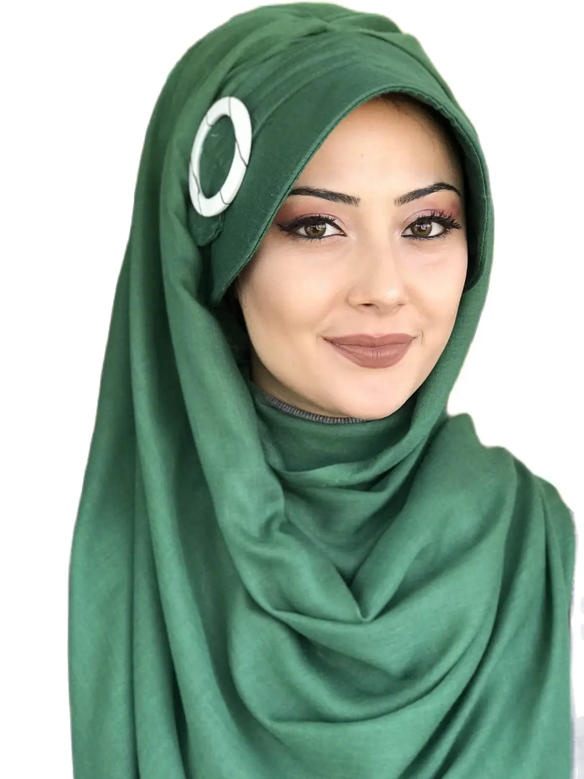 New Fashion 2021 Muslim Hijab Islamic Clothing Turban Spring Summer Season Foulard Scarf Bone Emerald Green Woman's Hat Shawl