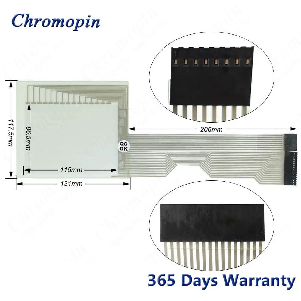 Imagem -02 - Digitador de Vidro do Painel da Tela de Toque para ab 2711-b6c2 2711-b6c2l1 2711-b6c3 2711-b6c3l1 Touchpad com Interruptor de Membrana Teclado