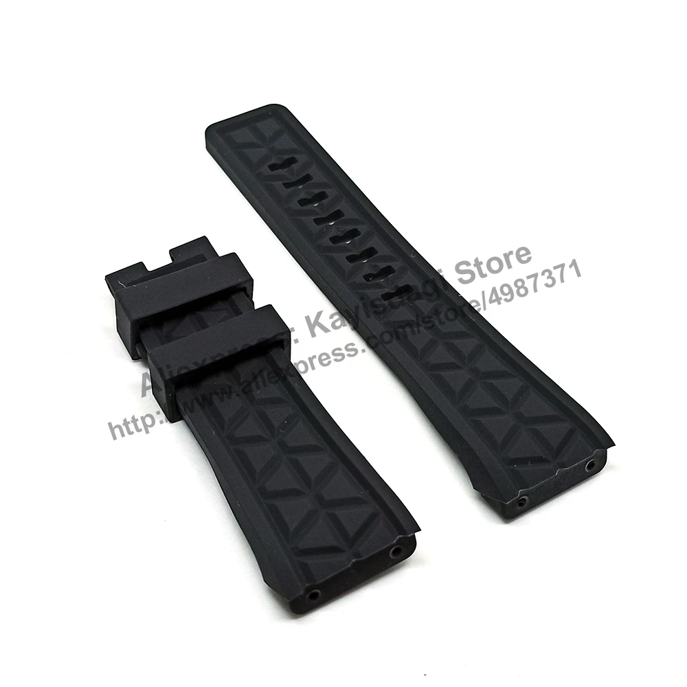 26mm Black Rubber Watch Band / Strap Comp. Grand Romanson Magister GR.1.AG1088