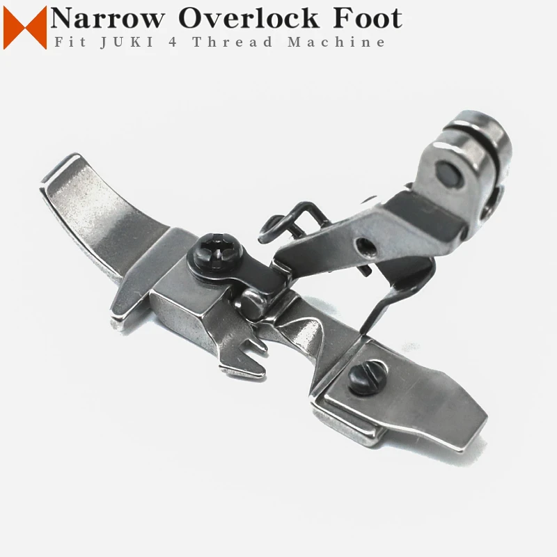 Narrow Presser Foot For 4 Thread Industrial Overlock Sewing Machine Parts Fit JUKI MO- 2500 3300 3600 3900 6700 6900 High Shank