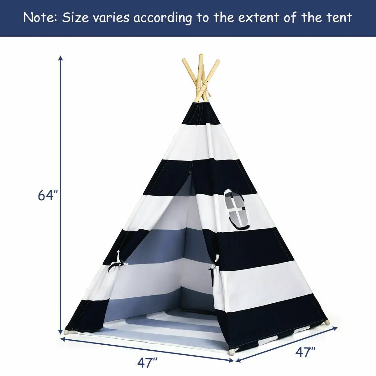 5 'indian Play Tent Teepee bambini Playhouse Sleeping Dome borsa da trasporto portatile HW61061