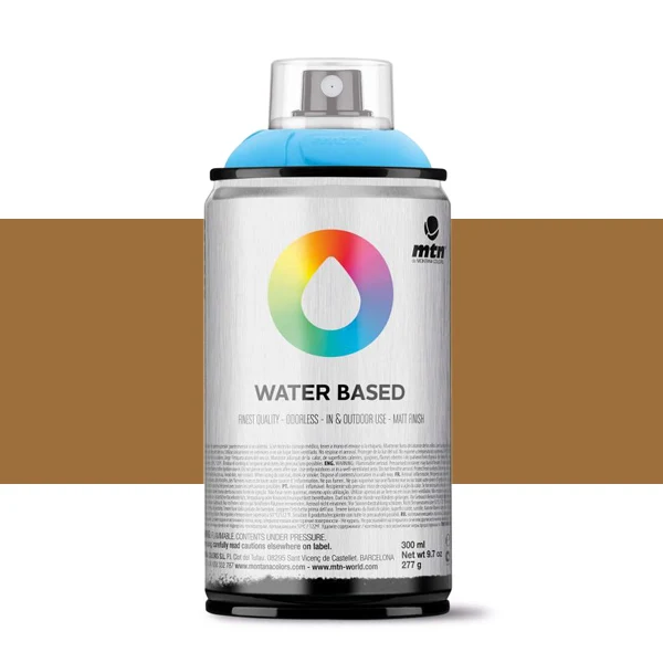 Spray paint brand MTN Water Based Color Raw Sienna 300 ml Montana low pressure Little Ideal smell interior