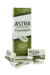 Astra-maquinilla de afeitar verde para una gran piel suave, paquete de 20