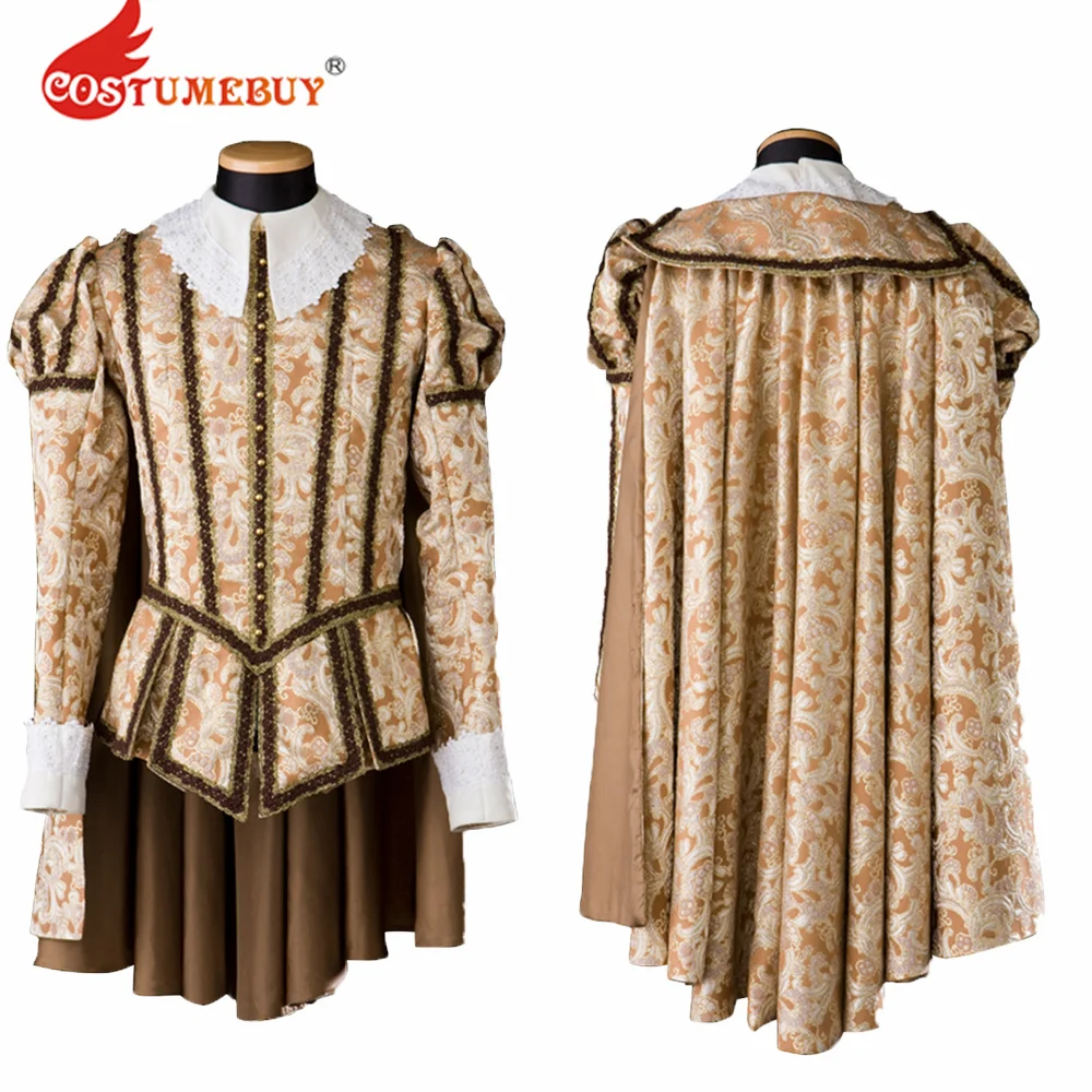

CostumeBuy Men's Renaissance Medieval Tudor Elizabeth Cosplay Costume Victorian Royal Tudor Costume Custom Made