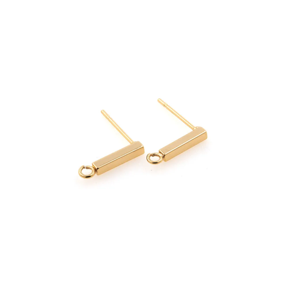 

Gold Bar Earrings Fashion Charm Bar Earrings DIY Jewelry Accessories 11.3mm