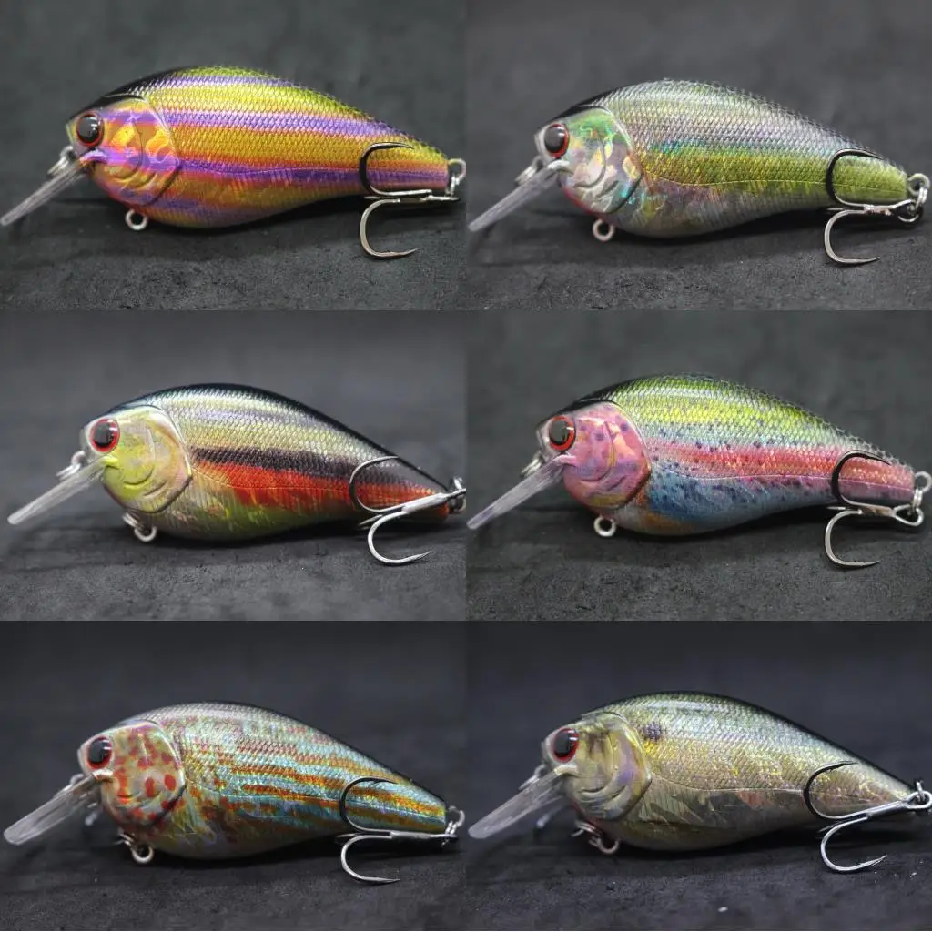 wLure Fishing Lure Wobbler Crankbait 8cm 14g Fat Profile Square Bill Loud Sound Shallow Water Wide Lifelike Painting HC25