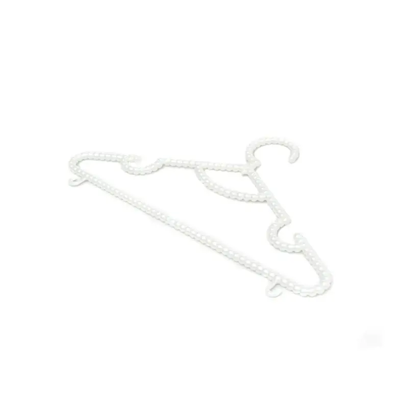 5 Pcs Clothes Hanger Size: 39x20.5x1 cm  Polystyrene White Regular Alternative Super Different Pearl Pattern