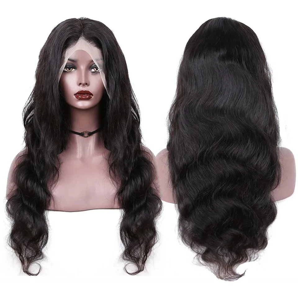 Aircabin 8 to 30 Inch Body Wave Lace Front Wig 13x4 Transparent Lace Frontal Wig 100% Human Hair Wigs For Black Women and Girls