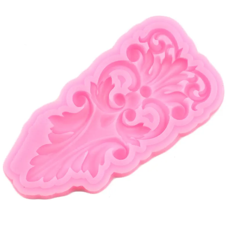 Scroll Relief Silicone Molds Flower Cake Border Mold Cake Decorating Tools Baking Mould Resin Clay Candy Gumpaste Chocolate Mold