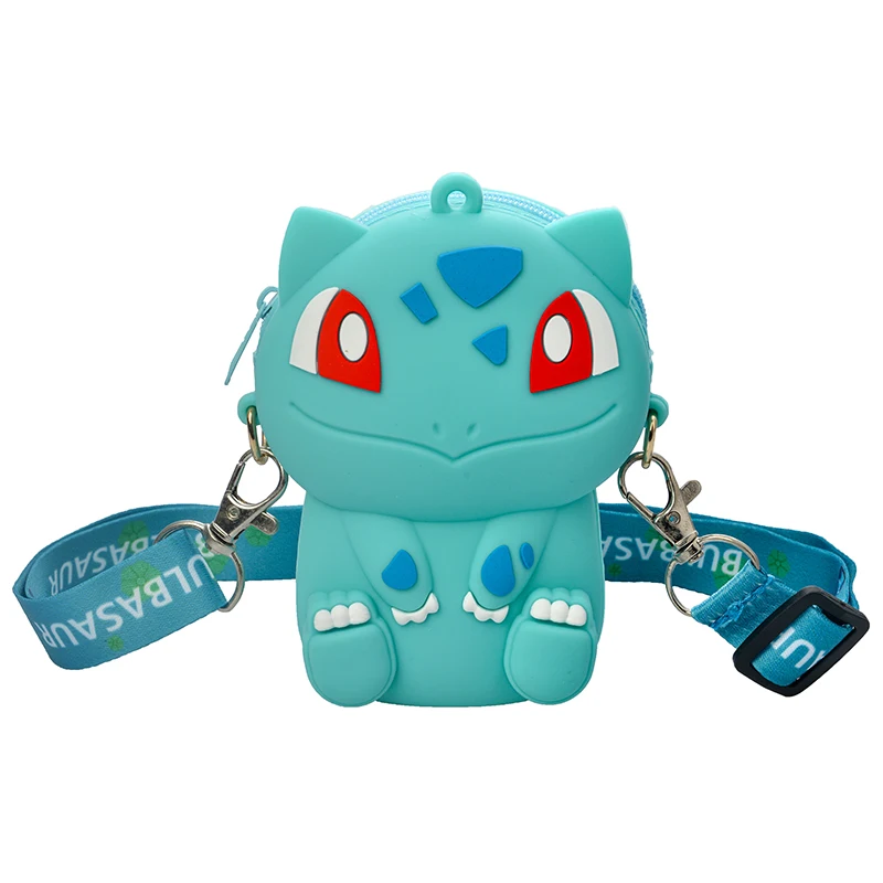 Pokemon Portemonnee Pikachu Anime Figuren Cartoon Model Siliconen Portemonnee Kawaii Persoonlijkheid Mode Schoudertas Kinderen Speelgoed Geschenken