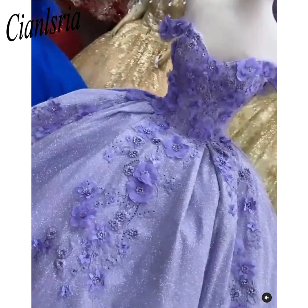 Vestido de baile de princesa, quinceañera, brillante, con Apliques de encaje, azul real, dulce, 16 vestidos formales para baile de graduación, desfile