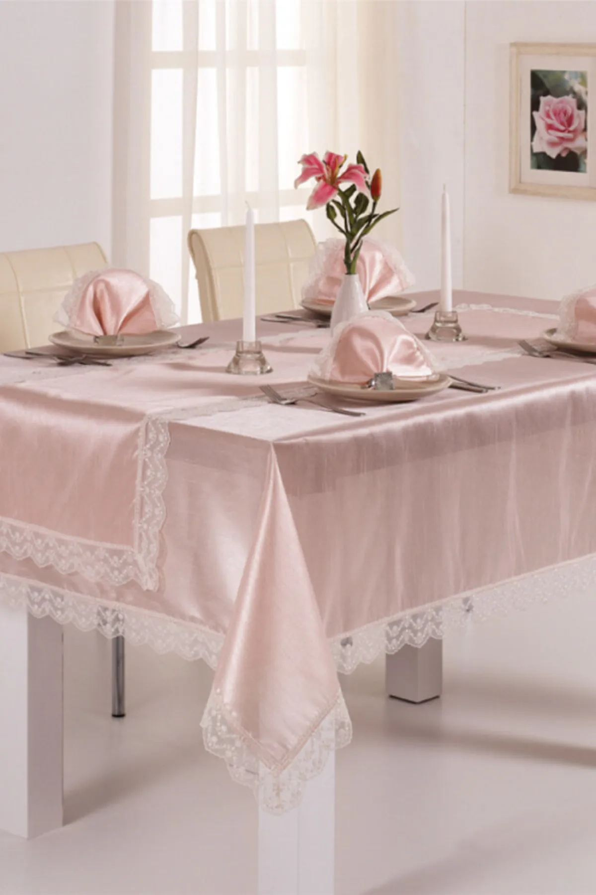 Hurrem Table Cover Set Powder 8 Personality 161057