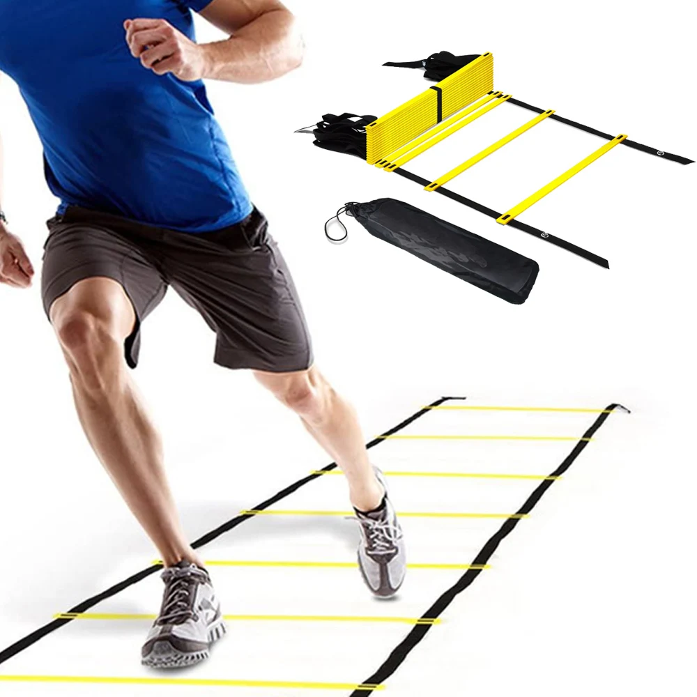 6 Meters Adjustable Speed Agility Ladder Leg Workout Soccer Basketball fitness Folding Ladders