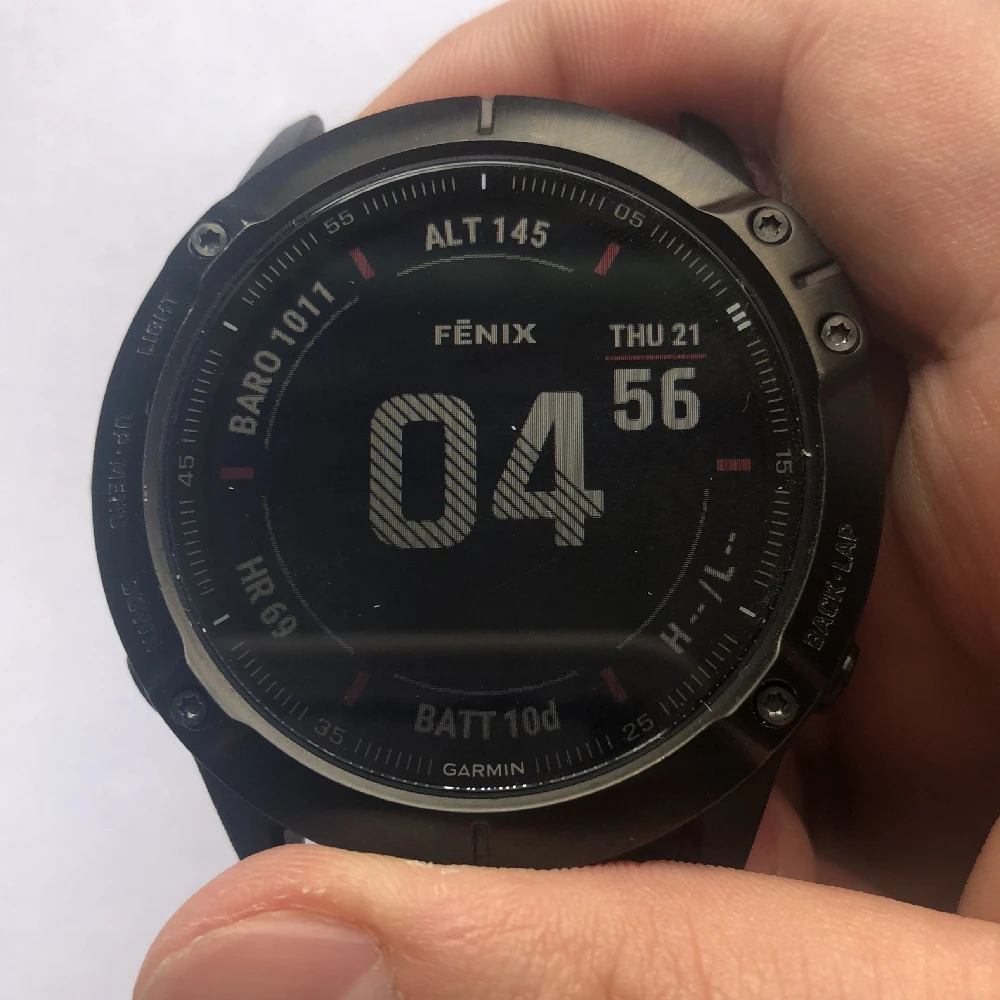 Original Garmin Fenix6X computer watch Used 90% New Fenix 6X GPS Second-hand Support English Out Front Mount Case ADLC PRO SOLAR