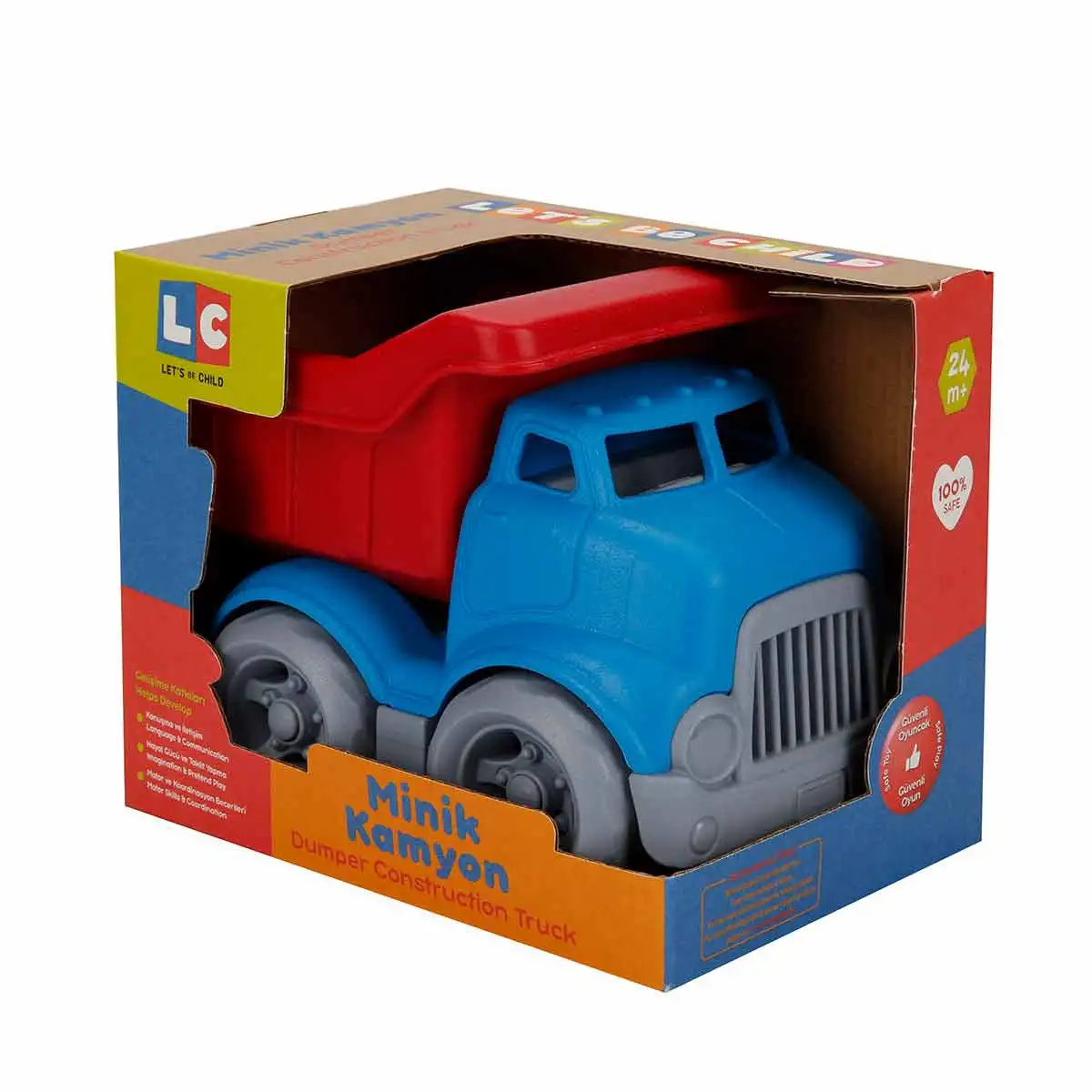 Without sharp edges rounded with a special design car construction truck toy