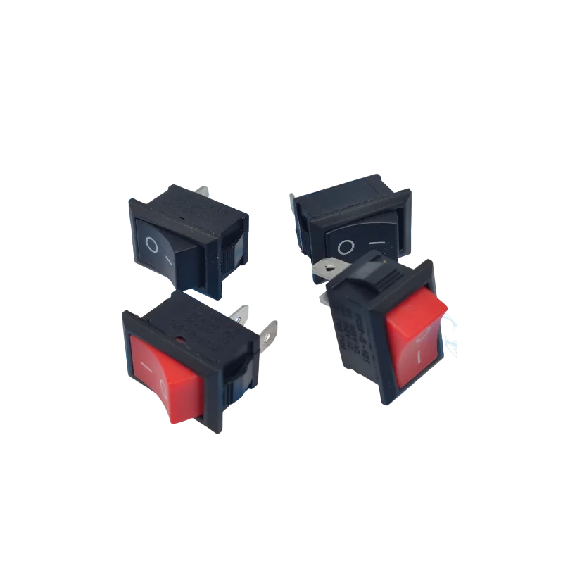 ZJSHUYI KCD1-101 Single Pole Boat Rocker Power Switch Red 2 Feet 2 Gear Electronic Scale Iron Feet