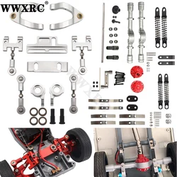 WPL D12 D42 metalowa tylna oś zestaw przedni tylny amortyzator sprężyny piórowe kierownica górna dolna ramię wahadłowe zestaw części zamienne