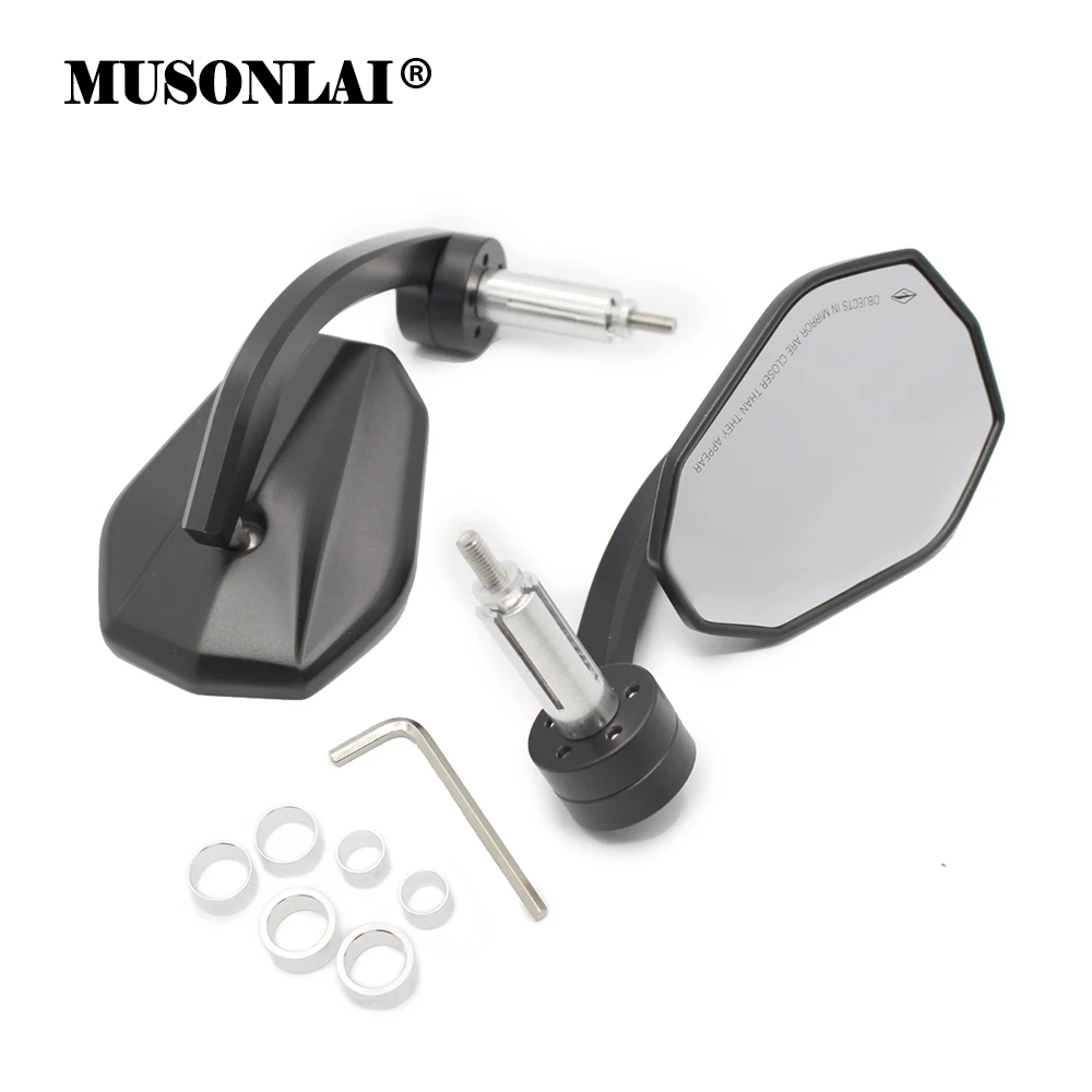 

CNC Motorcycle Rear View Side Mirrors 7/8'' 22mm Handlebar Bar End Mirrors for Harley Suzuki Honda Kawasaki Cruisers Yamaha KTM