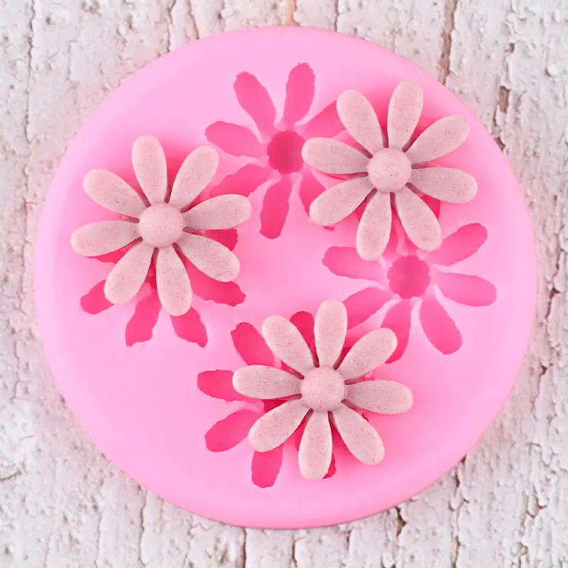 Daffodil Silicone Mold Daisy Cupcake Topper Fondant Molds Sugarcraft Cake Decorating Tools Chocolate Gumpaste Moulds Candy Mould