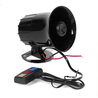 12V Car Motocycle 3 Tone Siren Loud Auto Horn Loudspeaker Electric Ambulance Alarm Sound Speakers 110dB Universal